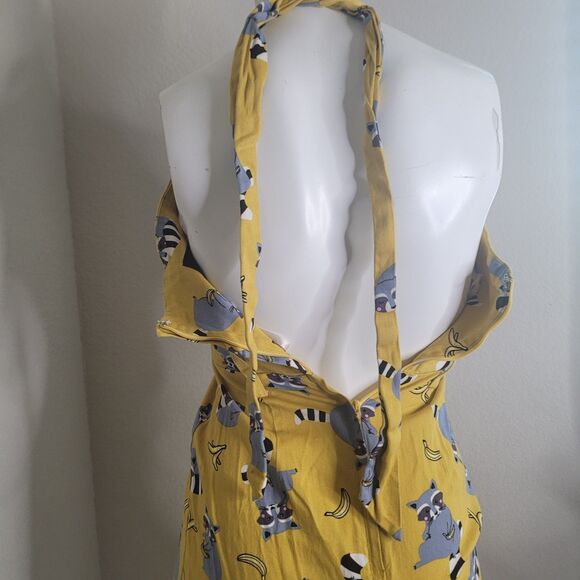 Kimberly Ravenous Raccoons size 4  XS Swing Dress by Collectif sheath open zip - Picture 10 of 14